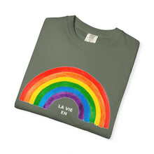 Load image into Gallery viewer, Rainbow Graphic Unisex T-Shirt - &quot;La Vie En Arc-en-Ciel&quot; Inspirational Tee
