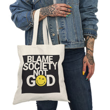 Load image into Gallery viewer, Urban Chic Natural Tote Bag with Smile Design - Perfect for Shopping, Eco-Friendly Gift, Casual Outings, Beach Days, or Festivals
