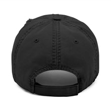 Load image into Gallery viewer, Inspirational Distressed Dad Hat | Motivational Cap for Supportive Friends, Gifts for Dads, Casual Wear, Everyday Style, Black Hat
