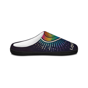 Men's Rainbow Love Heals Indoor Slippers