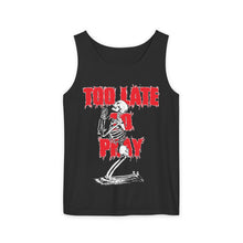Load image into Gallery viewer, Too Late to Pray Skeleton Tank Top
