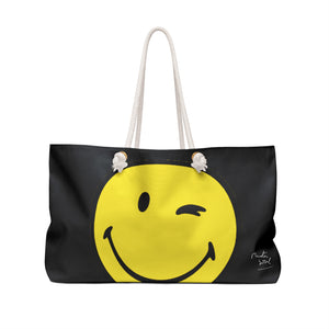 Inspirational Weekender Bag - Shakespeare Quote & Smiley Face Design