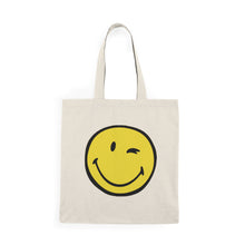 Load image into Gallery viewer, Inspirational Smiley Tote Bag, Eco-Friendly Shopping Bag, Motivational Gift for Friends, Perfect for Everyday Use, Unique Canvas Bag
