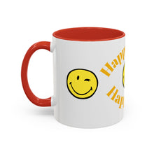 Load image into Gallery viewer, Mug - Happy Mind Happy Life Accent Coffee Mug (11, 15oz)
