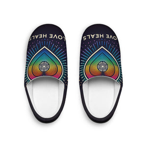 Men's Rainbow Love Heals Indoor Slippers