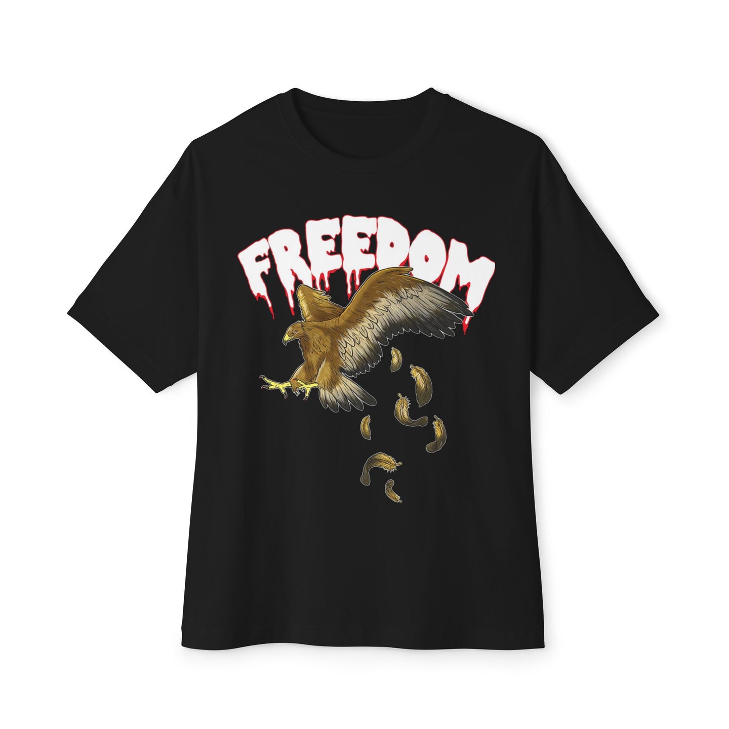 Freedom Graphic Oversized Tee - Unisex Boxy T-Shirt for Casual Vibes
