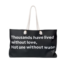 Load image into Gallery viewer, Inspiring Weekender Bag with Quote and Smiley Face Design
