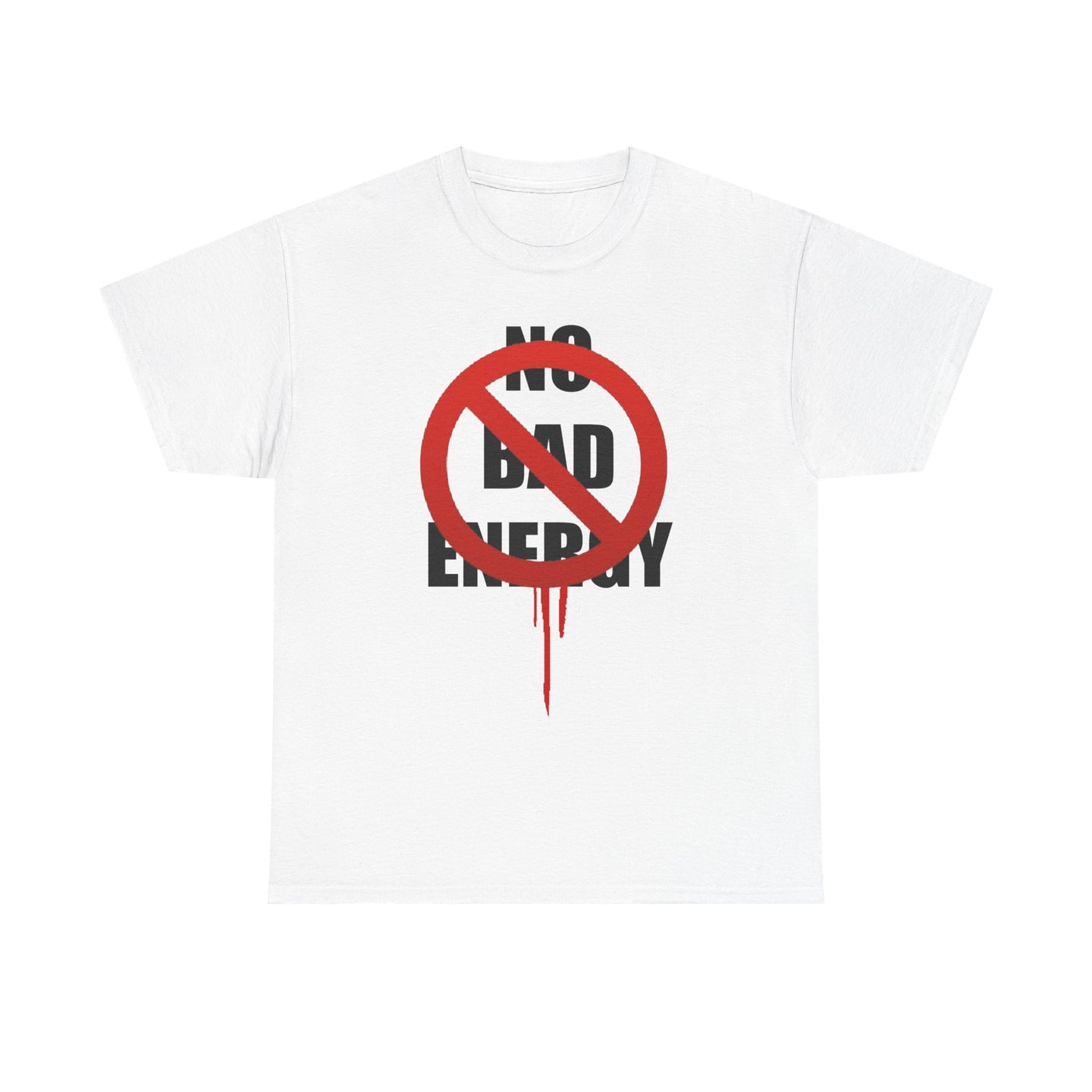 No Bad Energy Unisex Heavy Cotton Tee, Motivational Shirt, Positive Vibes Tee, Gift for Friends, Casual Wear, Wellness Apparel