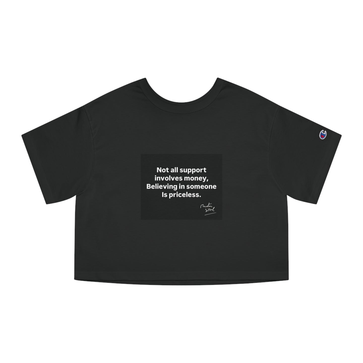 Empowerment Cropped T-Shirt, Inspirational Tee, Motivation Shirt, Casual Wear, Gift for Her, Philosophy Quote Apparel