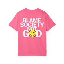 Load image into Gallery viewer, Vintage blame Society Unisex Garment-Dyed T-shirt, Graphic Tee, Hipster Shirt, Retro Clothing, Boho Top
