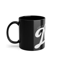 Load image into Gallery viewer, Stylish Black Coffee Mug - &quot;Life is Nice&quot; - 11oz Ceramic Cup for Daily Motivation

