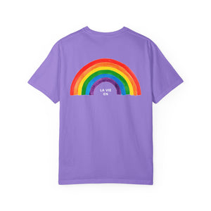 Rainbow Graphic Unisex T-Shirt - "La Vie En Arc-en-Ciel" Inspirational Tee