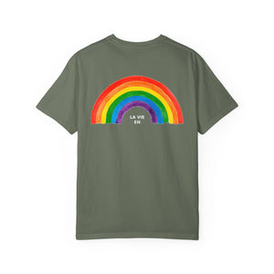 Rainbow Graphic Unisex T-Shirt - "La Vie En Arc-en-Ciel" Inspirational Tee