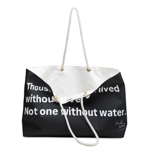 Inspiring Weekender Bag with Quote and Smiley Face Design