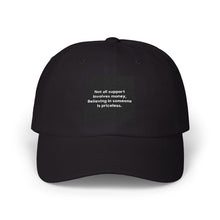 Load image into Gallery viewer, Embroidered Dad Cap, Vintage Dad Hat, Baseball Cap, Dad Gift, Classic Dad Cap, believing in someone is priceless
