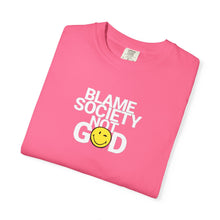Load image into Gallery viewer, Vintage blame Society Unisex Garment-Dyed T-shirt, Graphic Tee, Hipster Shirt, Retro Clothing, Boho Top

