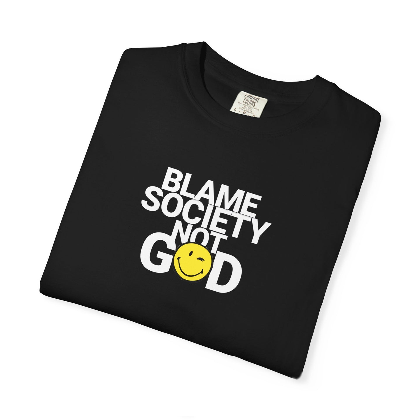 Vintage blame Society Unisex Garment-Dyed T-shirt, Graphic Tee, Hipster Shirt, Retro Clothing, Boho Top