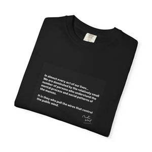 Mindful Message T-Shirt, Unisex Garment-Dyed Shirt for Conscious Living, Perfect Gift for Thoughtful Friends, Casual Wear, Self-Care Apparel
