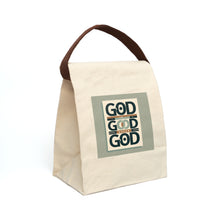 Load image into Gallery viewer, Inspirational Canvas Lunch Bag, Stylish Lunch Tote, God is Good Gift, Eco-Friendly Bag for Work &amp; School, Motivational Lunch Box

