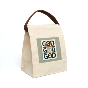 Inspirational Canvas Lunch Bag, Stylish Lunch Tote, God is Good Gift, Eco-Friendly Bag for Work & School, Motivational Lunch Box