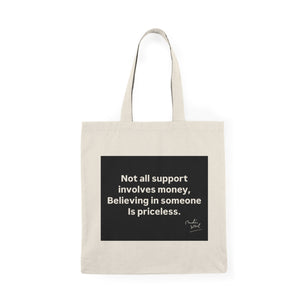 Inspirational Smiley Tote Bag, Eco-Friendly Shopping Bag, Motivational Gift for Friends, Perfect for Everyday Use, Unique Canvas Bag