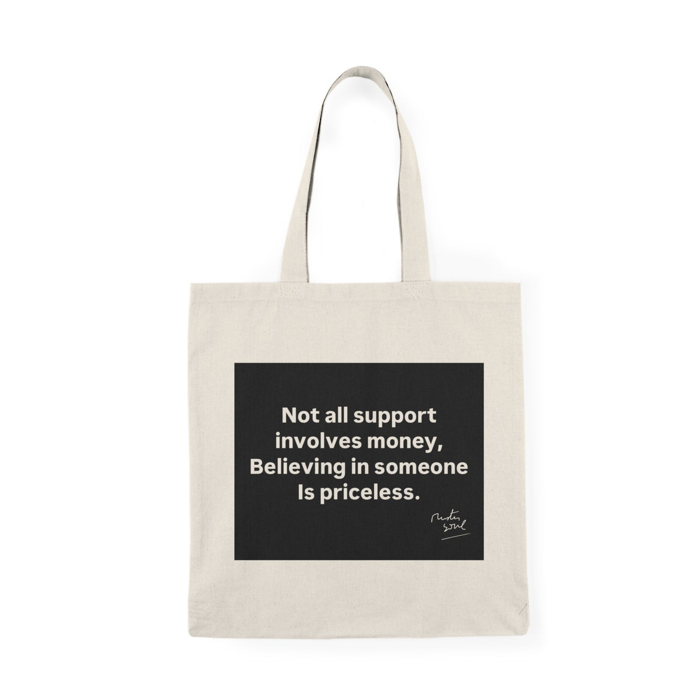 Inspirational Smiley Tote Bag, Eco-Friendly Shopping Bag, Motivational Gift for Friends, Perfect for Everyday Use, Unique Canvas Bag