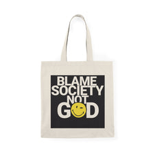 Load image into Gallery viewer, Urban Chic Natural Tote Bag with Smile Design - Perfect for Shopping, Eco-Friendly Gift, Casual Outings, Beach Days, or Festivals

