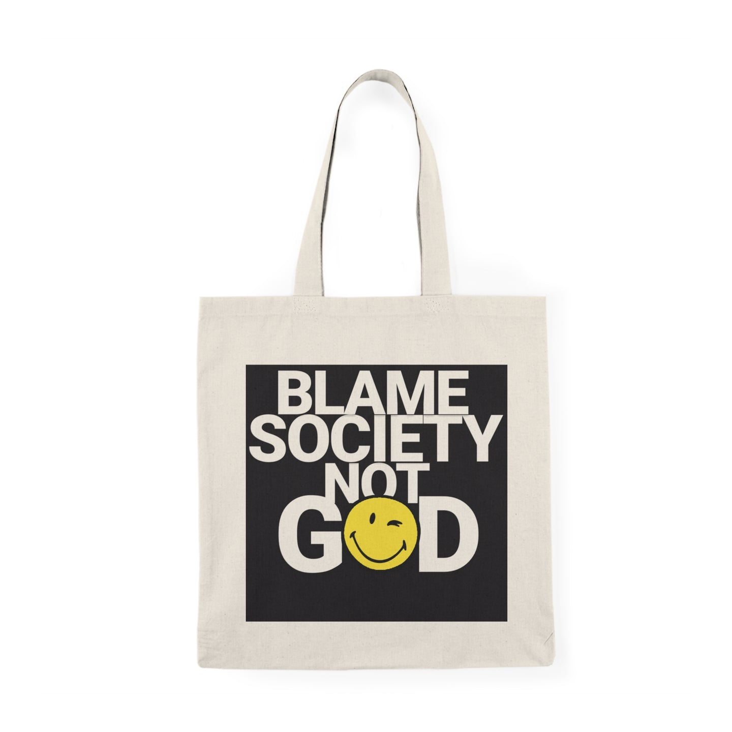 Urban Chic Natural Tote Bag with Smile Design - Perfect for Shopping, Eco-Friendly Gift, Casual Outings, Beach Days, or Festivals
