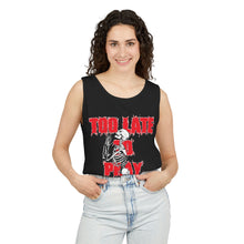 Load image into Gallery viewer, Too Late to Pray Skeleton Tank Top
