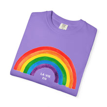 Load image into Gallery viewer, Rainbow Graphic Unisex T-Shirt - &quot;La Vie En Arc-en-Ciel&quot; Inspirational Tee
