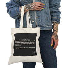 Load image into Gallery viewer, Natural Tote Bag - Inspirational Quote &amp; Smiley Face, Eco-Friendly Canvas Shopper, Gift for Friends, Daily Use, Summer Essentials

