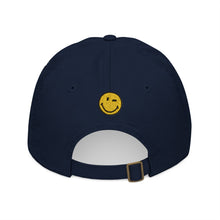 Load image into Gallery viewer, Organic Embroidered Baseball Cap - &#39;Life is Nice&#39; Front &amp; Smiley Back
