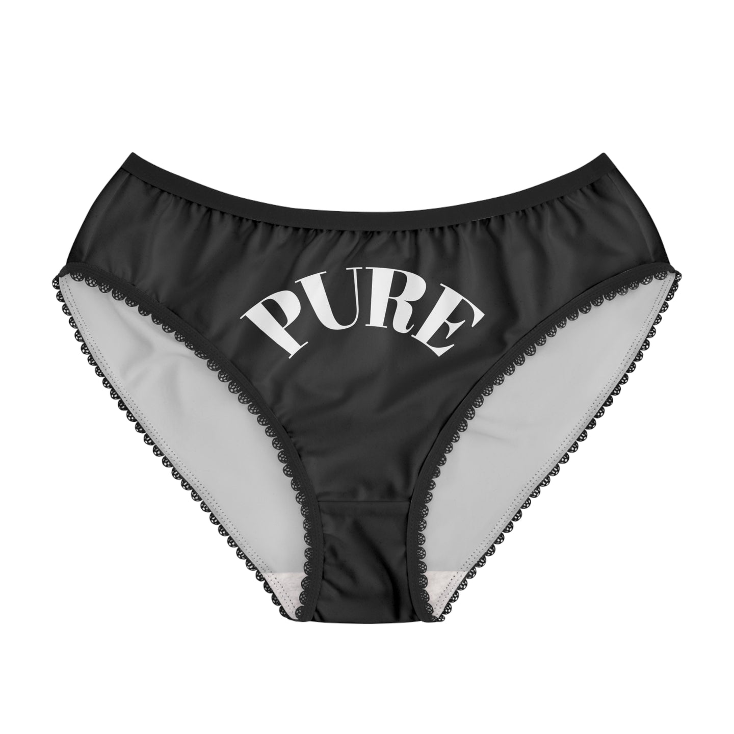 Women's Briefs - 'PURE' Lace Trim Underwear for Comfort and Style