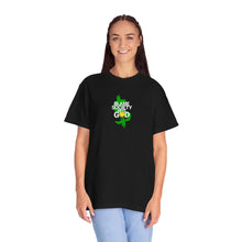 Load image into Gallery viewer, Blame Society Not God Unisex Garment-Dyed T-Shirt - Graphic Tee for Unique Expression
