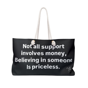 Inspirational Weekender Bag, Tote for Travel, Supportive Gift, Beach Bag, Funny Luggage, Humor, Smiley Design