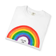 Load image into Gallery viewer, Rainbow Graphic Unisex T-Shirt - &quot;La Vie En Arc-en-Ciel&quot; Inspirational Tee
