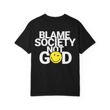 Load image into Gallery viewer, Vintage blame Society Unisex Garment-Dyed T-shirt, Graphic Tee, Hipster Shirt, Retro Clothing, Boho Top
