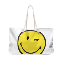 Load image into Gallery viewer, Inspirational Weekender Bag for Travel, Beach, Gym, Happy Vibes, Perfect Gift for Friends, Stylish Tote for Every Occasion
