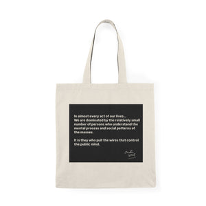 Eco-Friendly Tote Bag with Inspirational Quote & Smile Design