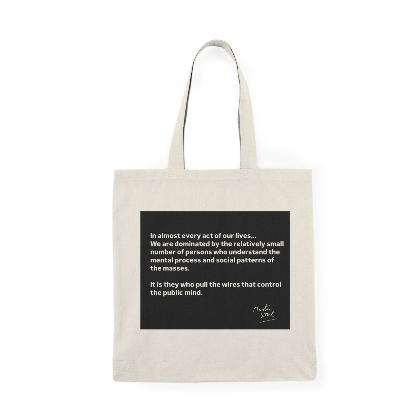 Eco-Friendly Tote Bag with Inspirational Quote & Smile Design