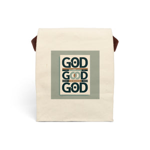 Inspirational Canvas Lunch Bag, Stylish Lunch Tote, God is Good Gift, Eco-Friendly Bag for Work & School, Motivational Lunch Box