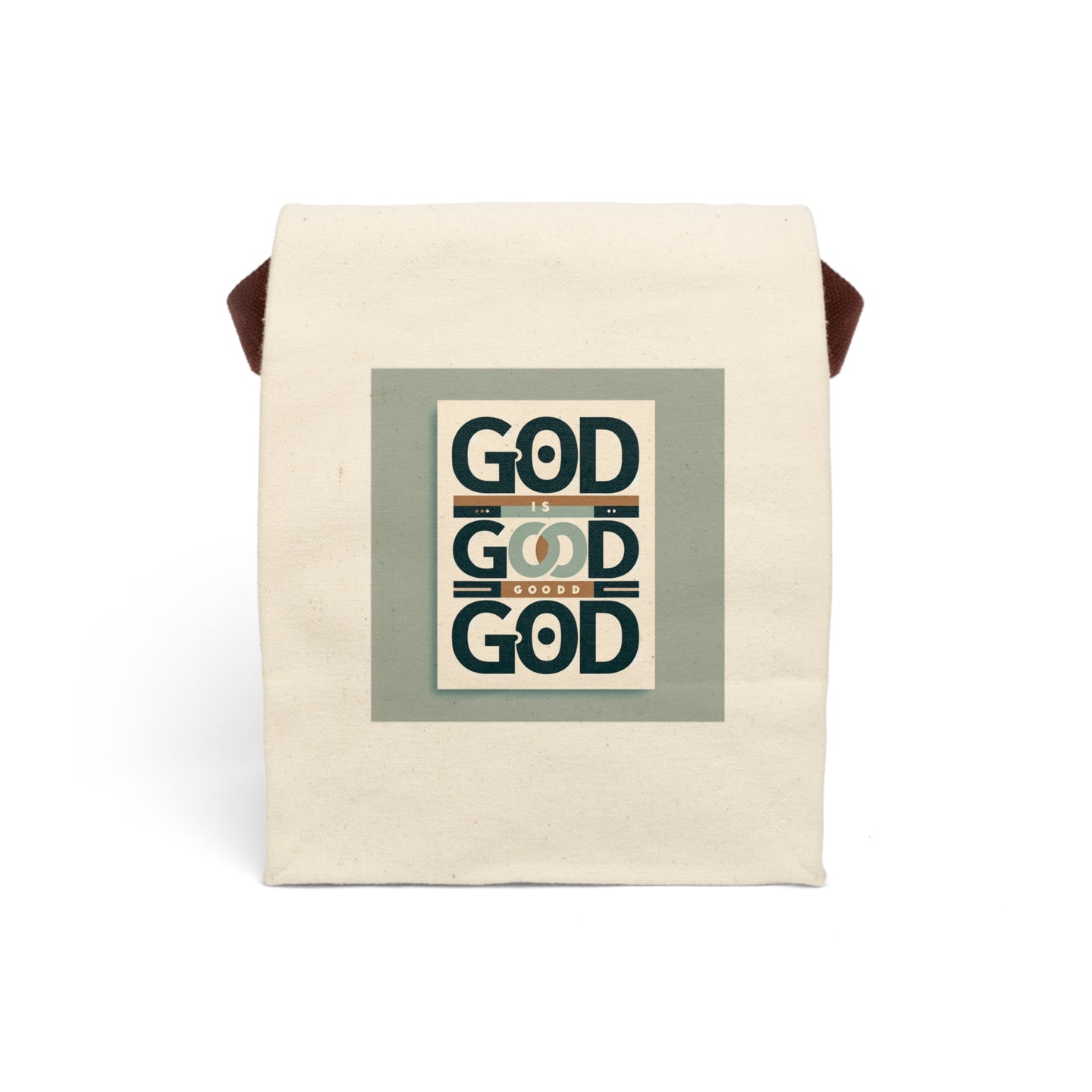 Inspirational Canvas Lunch Bag, Stylish Lunch Tote, God is Good Gift, Eco-Friendly Bag for Work & School, Motivational Lunch Box