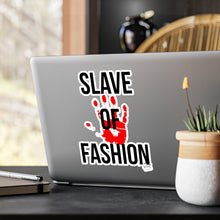 Load image into Gallery viewer, Bold Vinyl Decals - &#39;Slave of Fashion&#39; Statement Stickers
