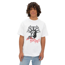 Load image into Gallery viewer, Unisex Oversized Boxy Tee - &#39;Born Free&#39; Graphic Tee for Freedom Lovers
