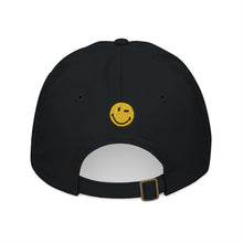 Load image into Gallery viewer, Organic Embroidered Baseball Cap - &#39;Life is Nice&#39; Front &amp; Smiley Back

