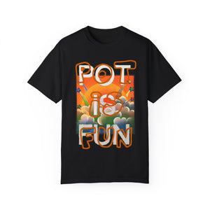 Fun Pot Unisex T-Shirt, Retro Graphic Tee, Gift for Cannabis Lovers, Summer Festival Wear, 420 Celebration Shirt