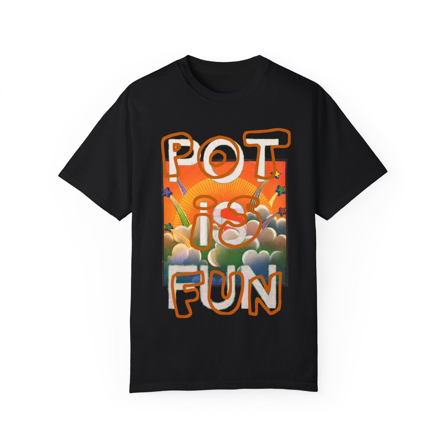 Fun Pot Unisex T-Shirt, Retro Graphic Tee, Gift for Cannabis Lovers, Summer Festival Wear, 420 Celebration Shirt