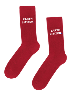EARTH CITIZEN Organic Sock RED SOCKS