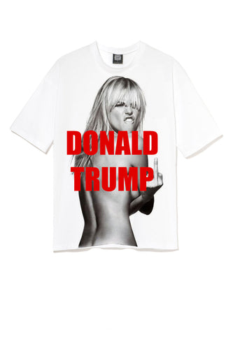 Leroyaume T-shirt Kate Moss Fuck Racism And Donald Trump